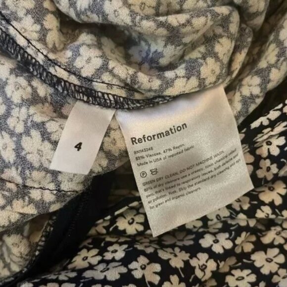 Reformation Mayer Wide Leg Open Back Jumpsuit Quinto Floral Size 4 - Picture 5 of 5